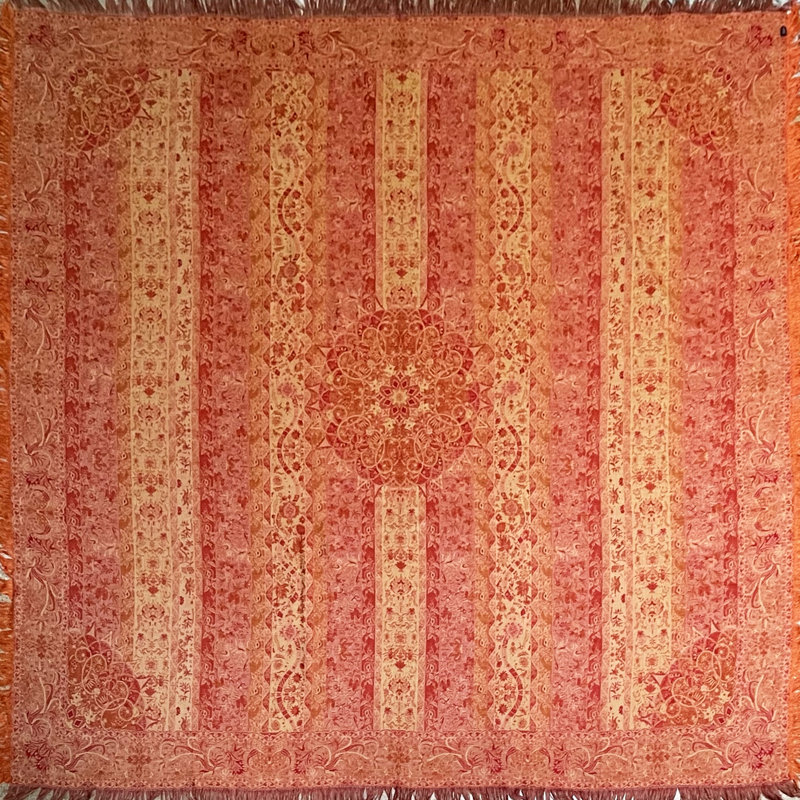 Hand Woven Throw Blanket, 70" x 70"