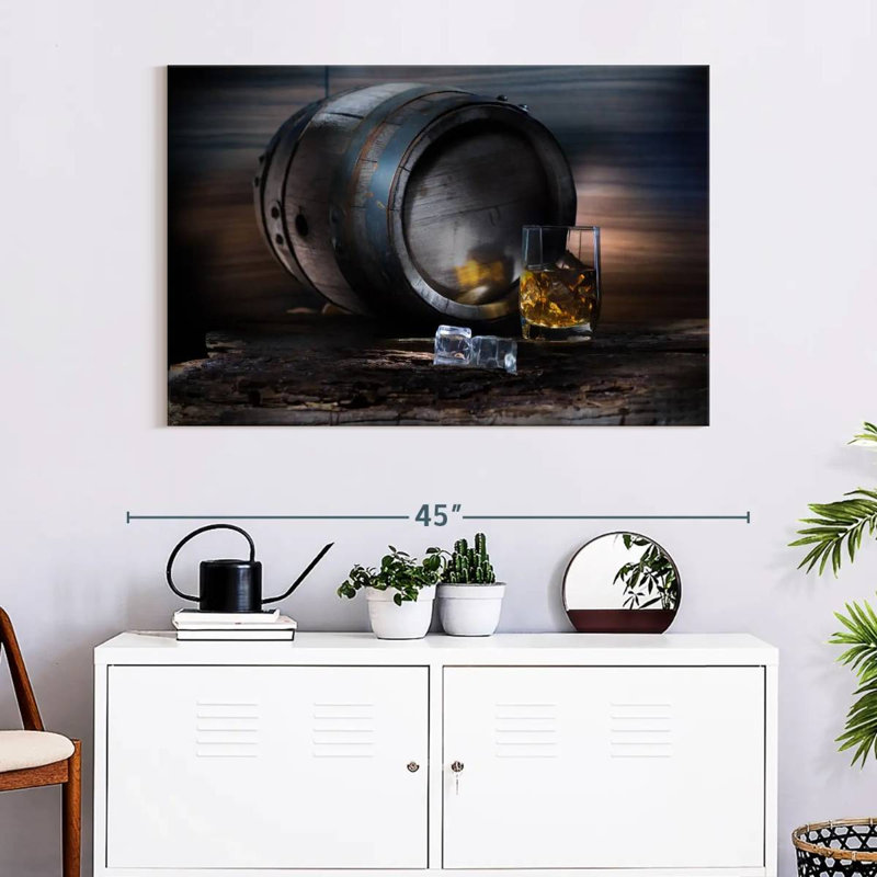 Whiskey Barrel Canvas Print, 26" H x 39" W x 1.25" D