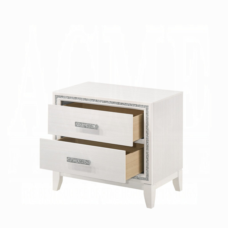 Table de chevet Haiden, Blanc