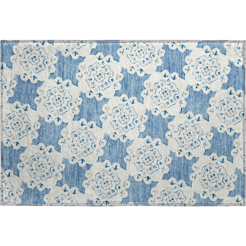 Tapis décontracté de qualité supérieure Mayfield, 1'8" x 2'6", Bleu