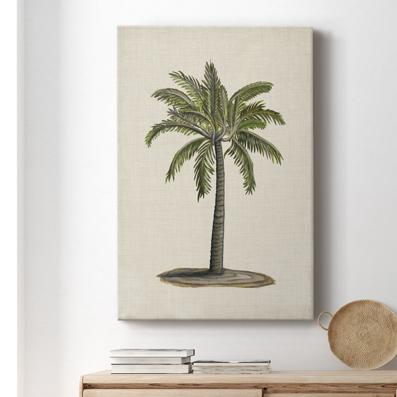 «UK CH UK Palms I», peinture sur toile tendue, H 12 po x l 8 po x P 1 po