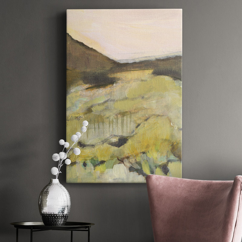«Desert Road Trip I», peinture sur toile tendue, H 36 po x l 24 po x P 1 po