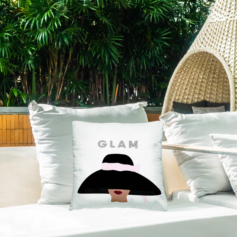 Coussin d'extérieur Stupell Industries Glam Text Fashionista