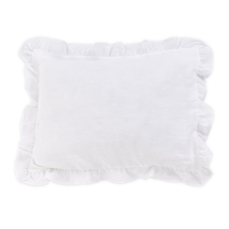 Cherry Hill Linen Duvet Set - White, Queen Duvet Cover + 4 Shams + 1 Pillow