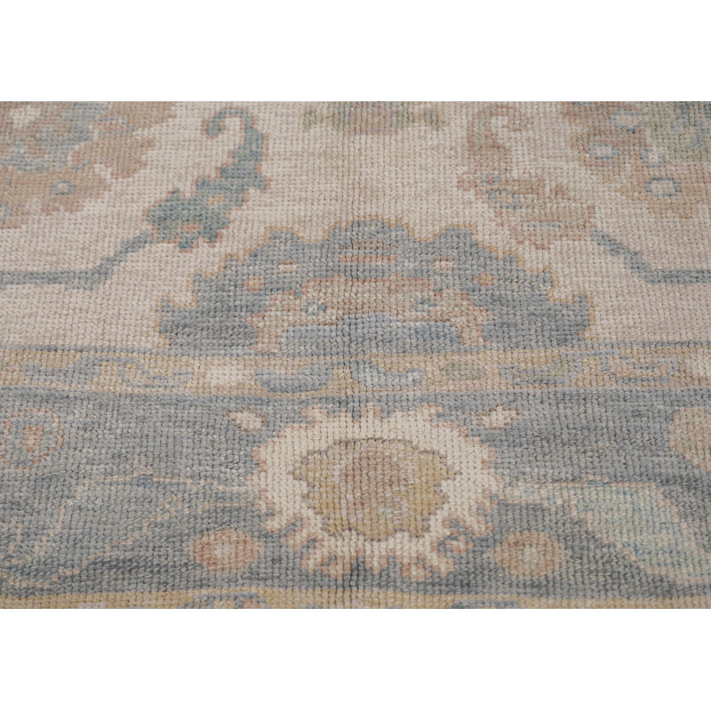 Tapis turc Oushak fait à la main 5 pi x 7 pi 2 po