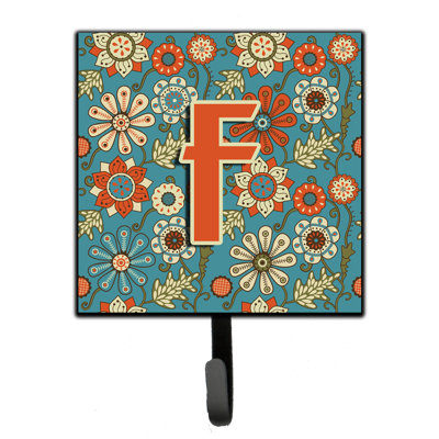 Porte-laisse rétro et crochet mural fleurs