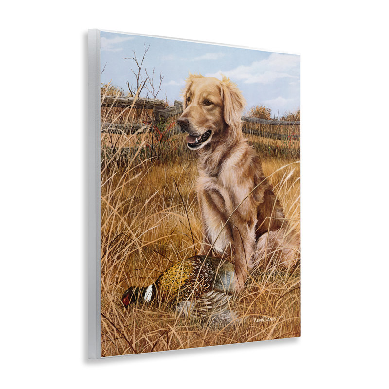  Art mural, "Chien de chasse et faisan" par Kevin Daniel
