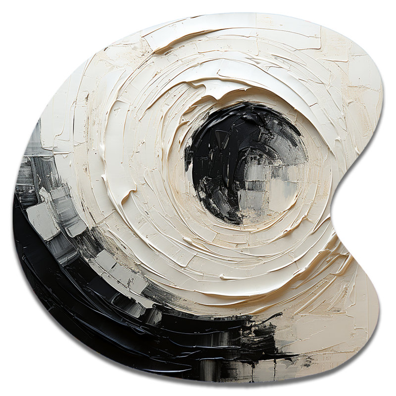 Sculpture murale minimaliste en spirale, H 27 po x l 27 po
