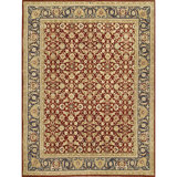 Hand Knotted Oriental Area Rug in Black/Navy/Red