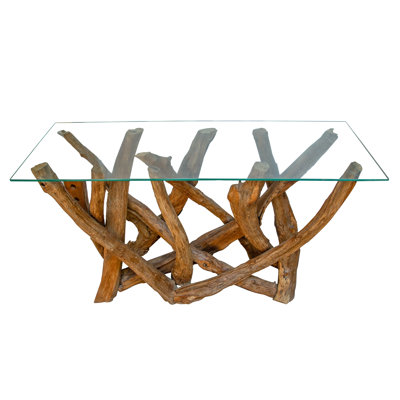 Deweese 120cm Glass Top Console Table