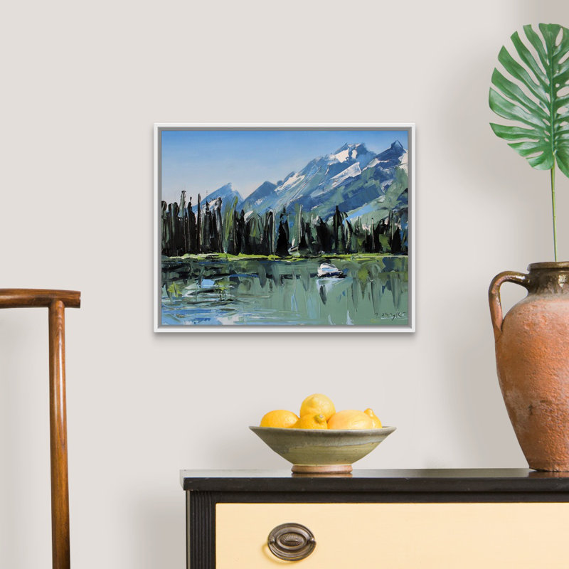 Reproduction d’art sur toile, "grand tetons National Park" par David Shingler, H 18 po x l 22 po x P 1,75 po, Cadre blanc