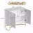 2-Door White Locker Accent Cabinet