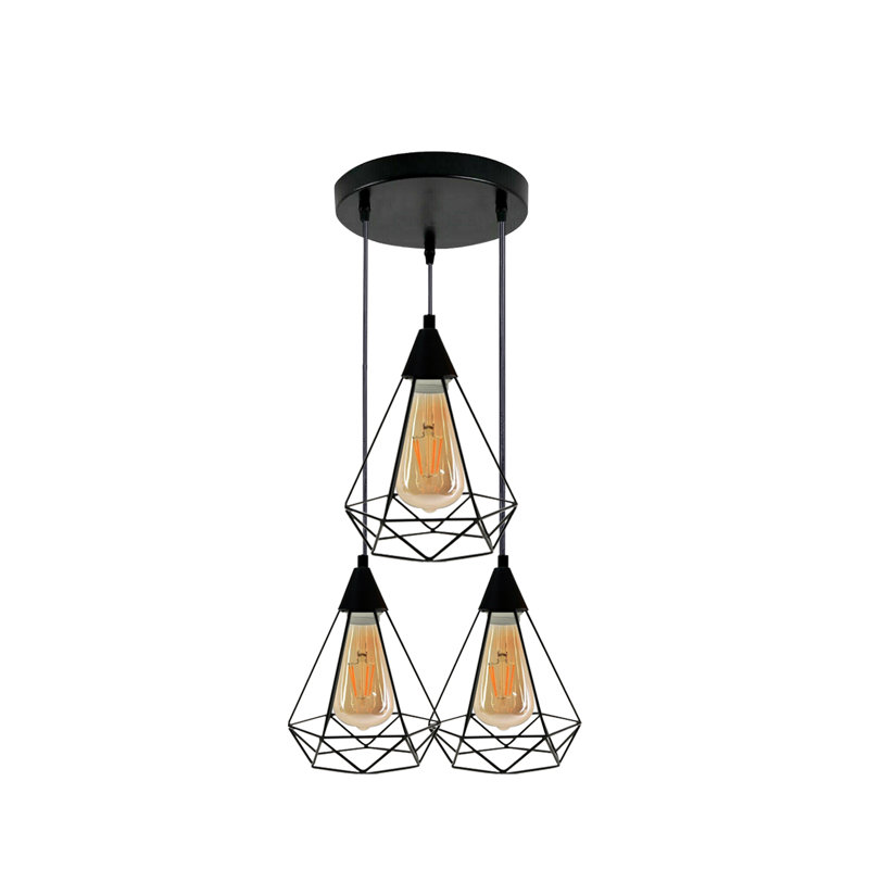 Launceton 3 - Light Cluster Pendant, Black