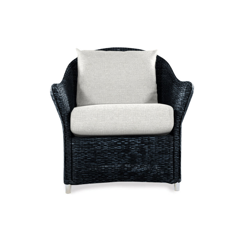 Weekend Retreat Outdoor Lounge Chair, Demo Stone, Ebony