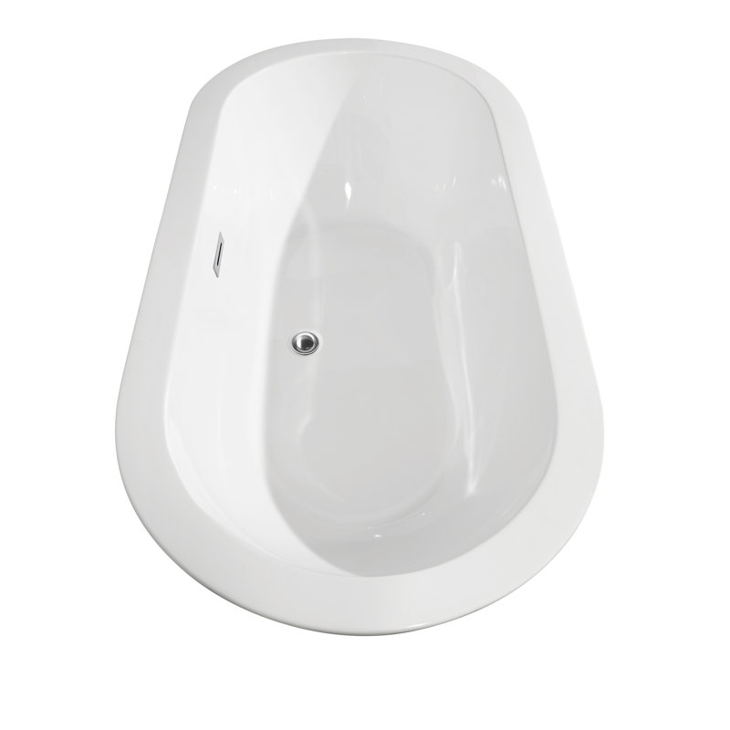 Soho 60'' x 29'' Soaking Acrylic Bathtub, Polished Chrome