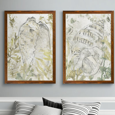 « verdoyant shell fresco iii » par vincent van gogh, ensemble de 2 reproductions de cadres photo