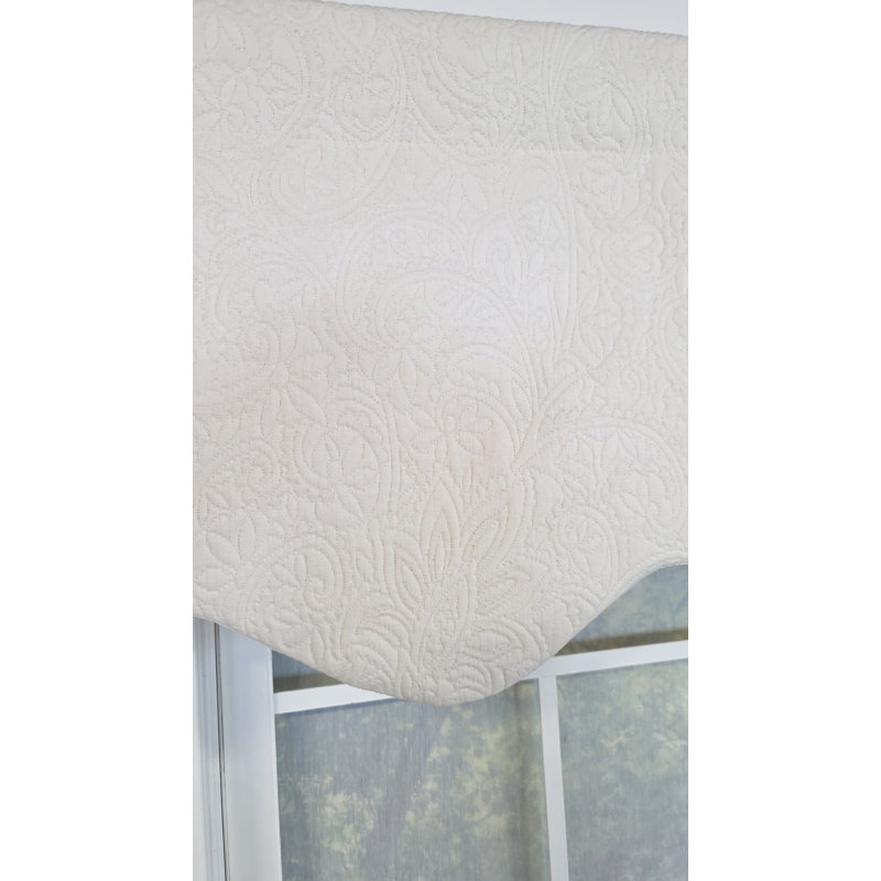  Cantonnière matelassée Regal matelassée, Blanc cassé / blanc