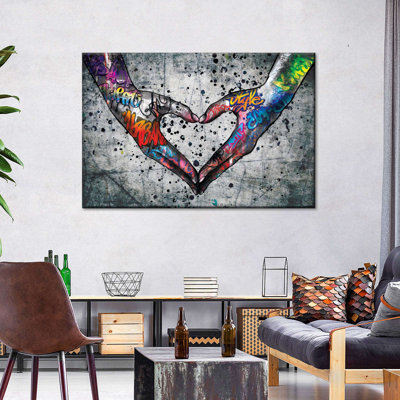 Urban Love Heart Canvas Print