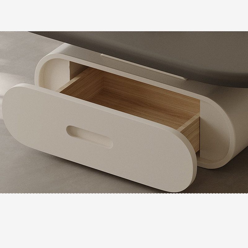 Table basse moderne avec finition piano, Gris