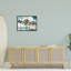 «Rustic Holiday Palm Trees», art mural texturé par Sophie 6-96313305-96313306
