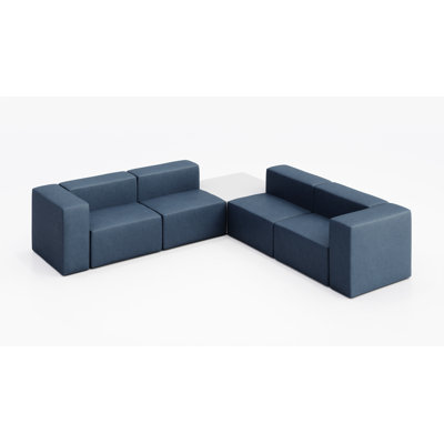 Canapé d'angle pour 4 personnes avec table d'appoint - Vinyle