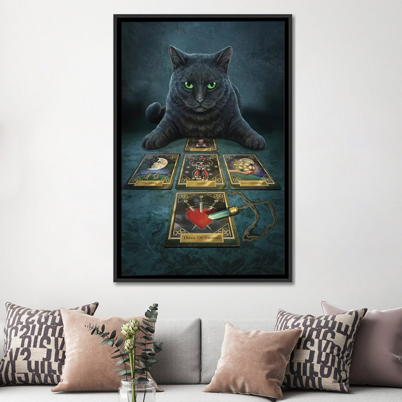 « the medium », impression sur toile, H 26 po x l 18 po x P 1,5 po, Pas de tapis, Toile avec cadre noir