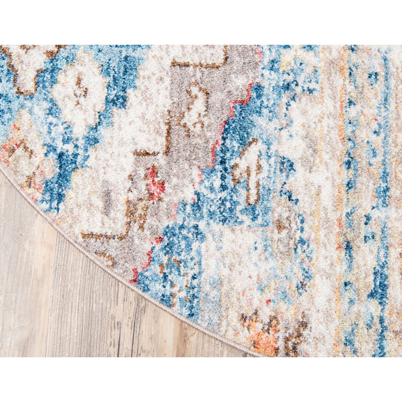 Tapis brume de mer style sud-ouest Mulvaney, Rond 3 pi 3 po