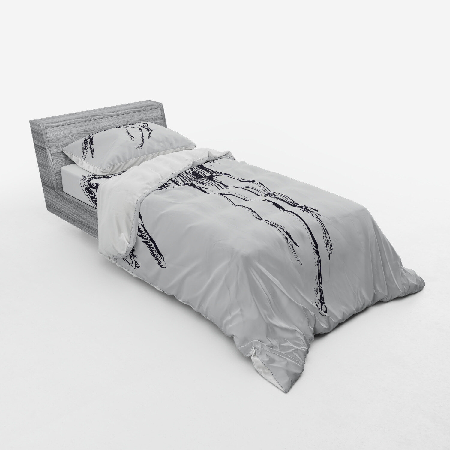 Monochrome sales dinosaur bedding