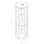 Vitrine de coin éclairée à 6 tablettes avec tablettes réglables en verre trempé et miroir (ampoule E26 non incluse)-1744614152