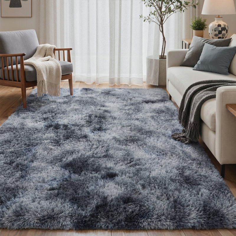 Fluffy Faux Cashmere Ombre Area Rug, Rectangle 200 x 280 cm