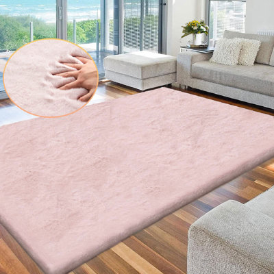 Sunaina Faux Fur Washable Indoor Rug