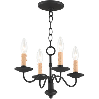 Analycia 4 - Light Steel Dimmable Classic / Traditional Chandelier