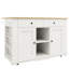 Kitchen Island With 2 Doors, 2 Drawers And Shelves-1338640762