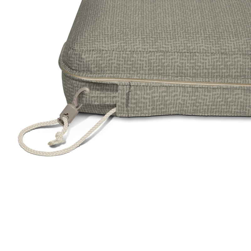 DUCKCOVERS All-Weather Outdoor Bench Cushion, Moon Rock, 3" H x 48" W x 18" D 