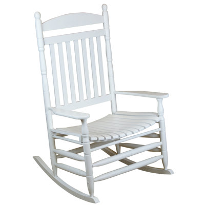 Chaise berçante en bois massif 