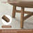 33.1" Round Leather Coffee Table-1768770163
