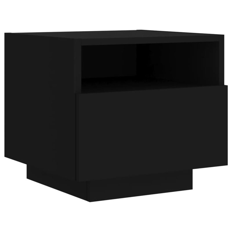 Brayli 39cm W Bedside Table, Black, Individual