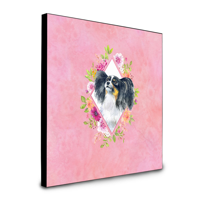 Panneau mural Dollman Flowers, Rose, Papillon