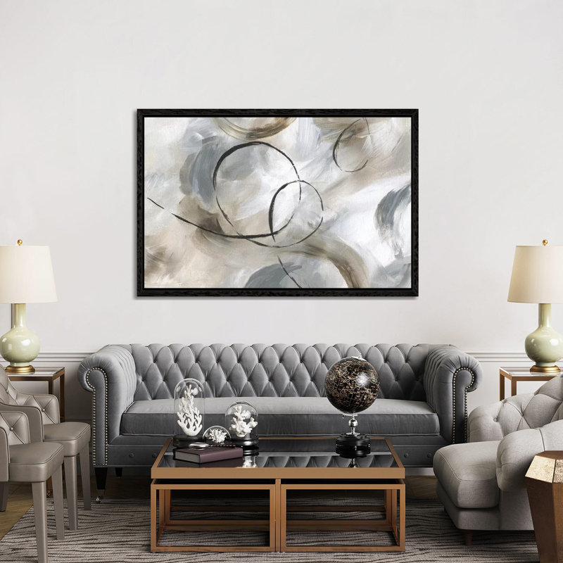Allegro - Painting on Canvas, 152.5 cm H x 101.5 cm W, Black Framed