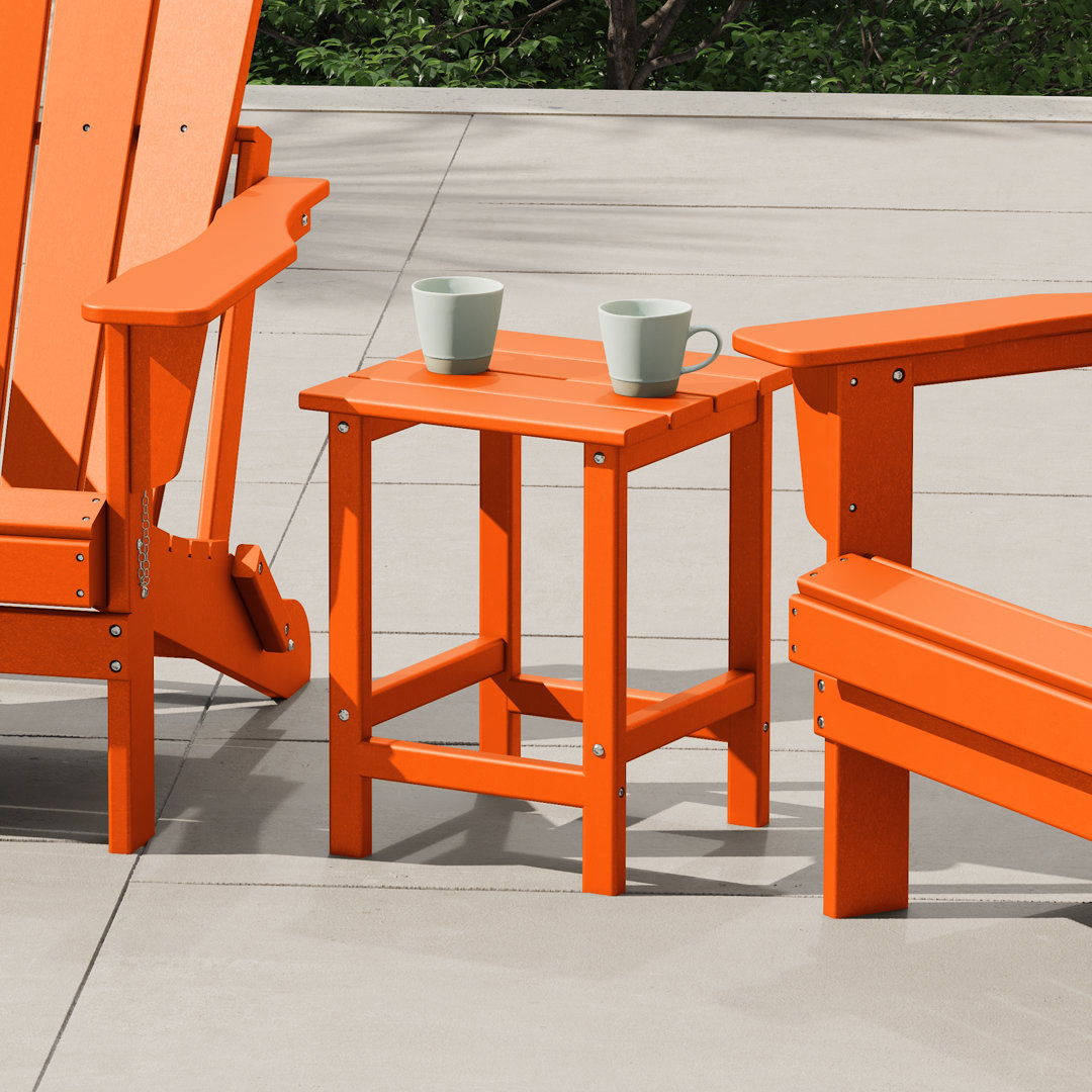 Shavon All Weather Adirondack Outdoor HDPE Side Table Beachcrest Home™ 