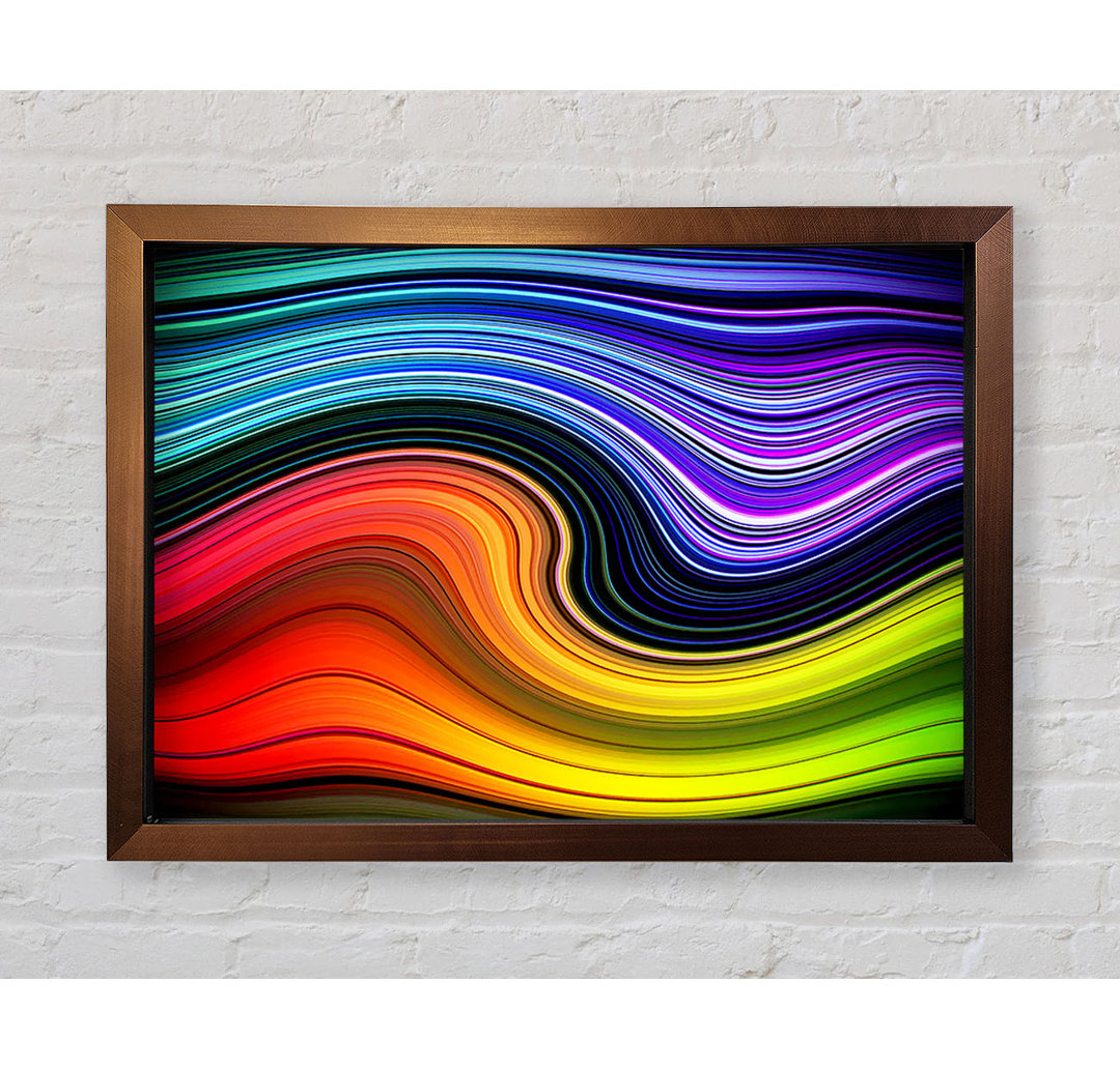 Gerahmtes Leinwandbild Rainbow Flow