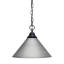 Luminaire suspendu à chaîne Adielle avec abat-jour conique en métal 14 po-804932811-804932801-804932808
