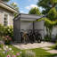 Pergola d'extérieur robuste de 6 x 6 pi avec toit rigide, pavillon de jardin multifonctionnel et remise pour patio et cour arrière