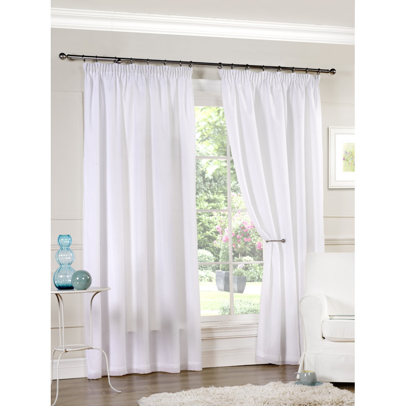 Leonie Sheer Curtain Pair, 116 W x 183 D cm