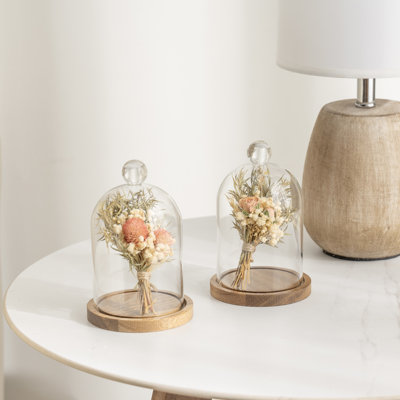 Ensemble de 2 petites clochettes décoratives en verre