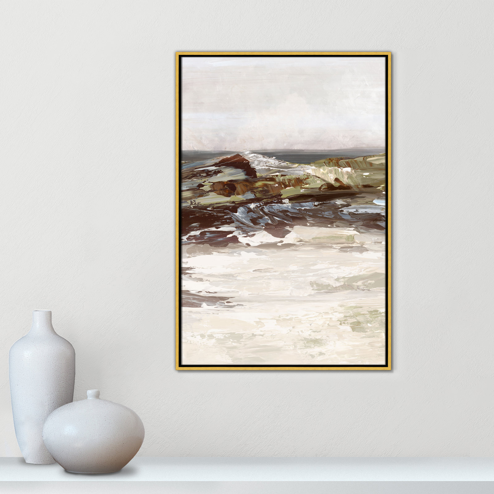 Stoney Peak Print by , 37.5" H x 25.5" W, Gold