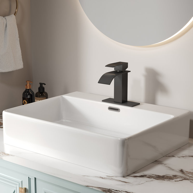 Bothwa Home 6" CUPC Certified Harlow Single Handle Bathroom Sink Faucet (Matt Black Finish), Matt Black