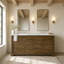 Meuble-lavabo double à 5 tiroirs en marbre l 72 po Garza Garza-1058424169