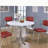 White and Chrome Circular Dining Table