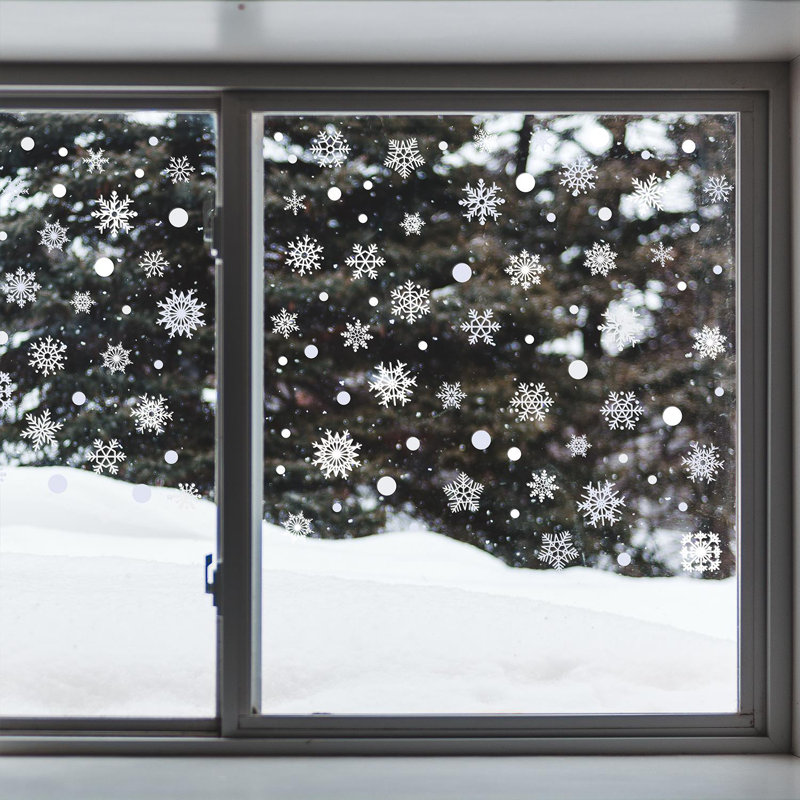 Delicate Lace Snowflakes Christmas Window Decal